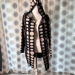 Sioni Black and White Knit Cardigan